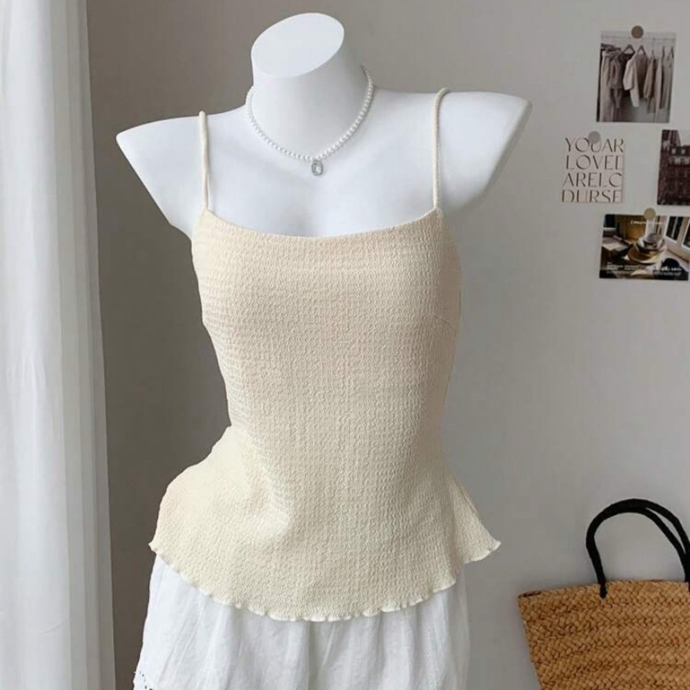 Elegant Cream- soft Yellow Sleeveless Top with Open back